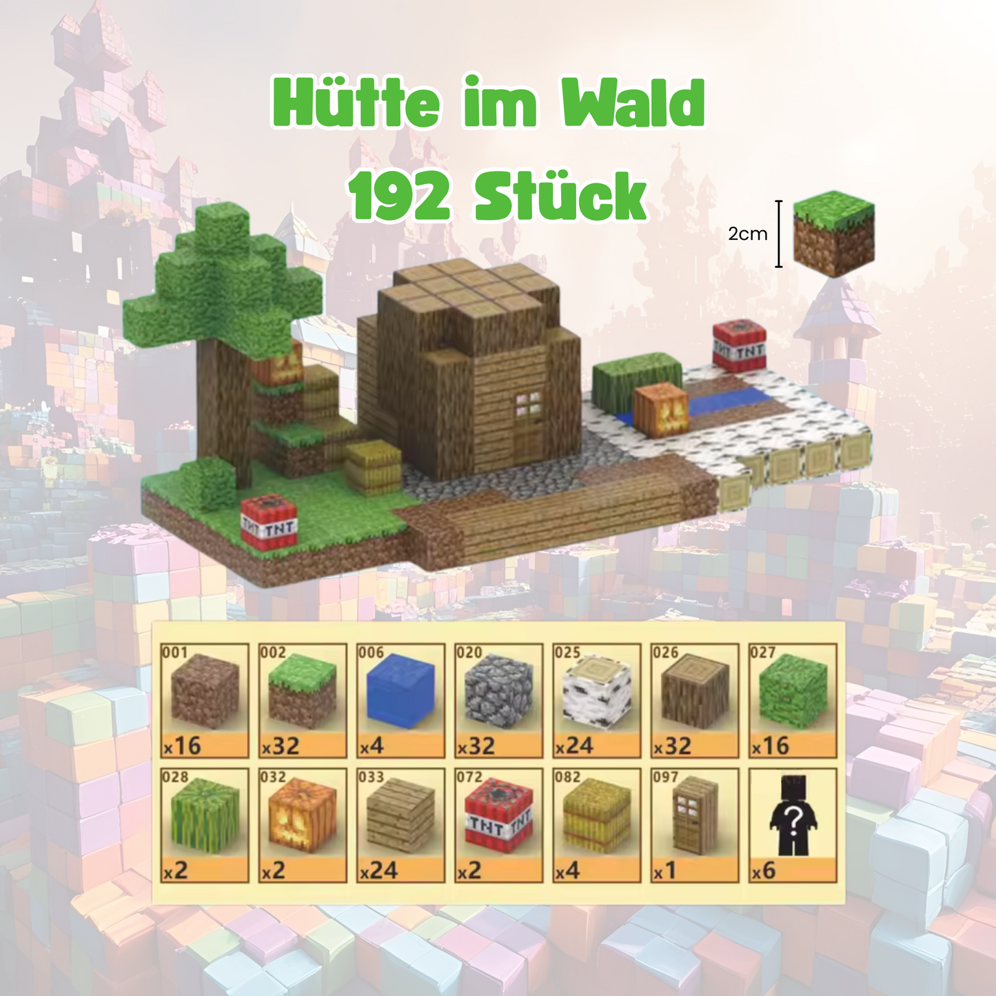 Hütte im Wald 192 Stück