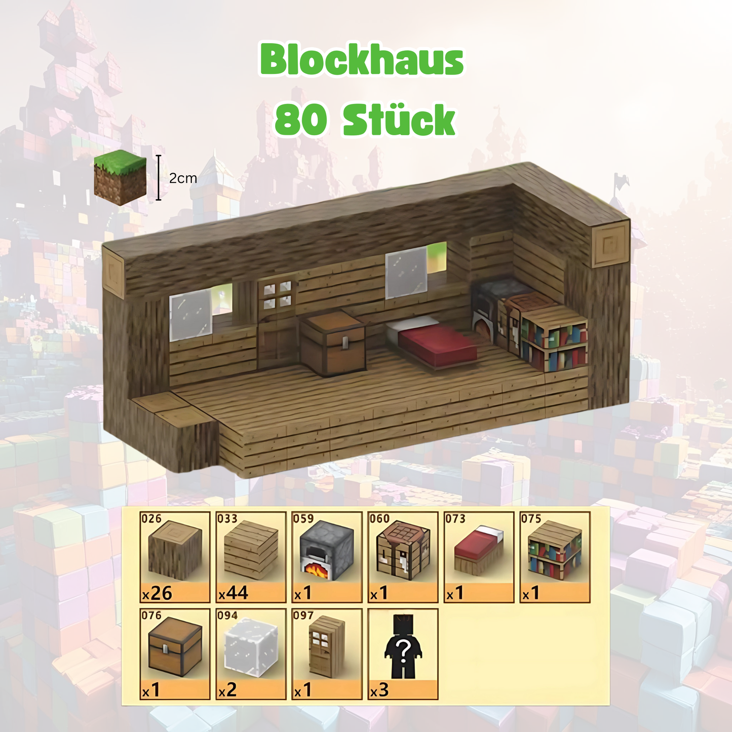 Blockhaus 80 Stück
